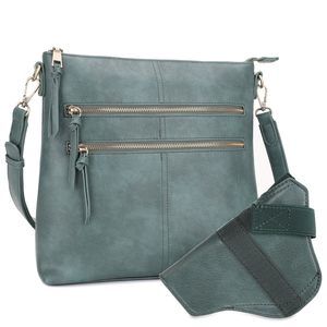 Large Concealed Carry Purse Multi Pocket Concealed Carry Crossbody >:)